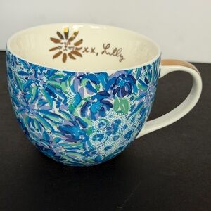 Lilly Pulitzer Blue and Green Floral Mug